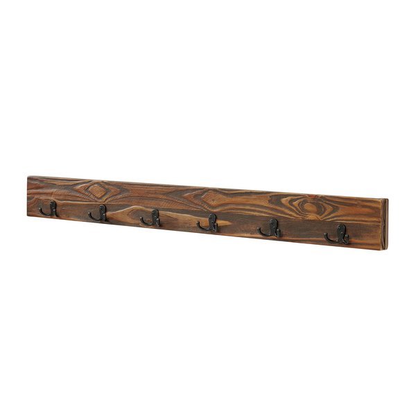 Alaterre Furniture Pomona  48" Metal and Wood Wall Coat Hook AMBA2920